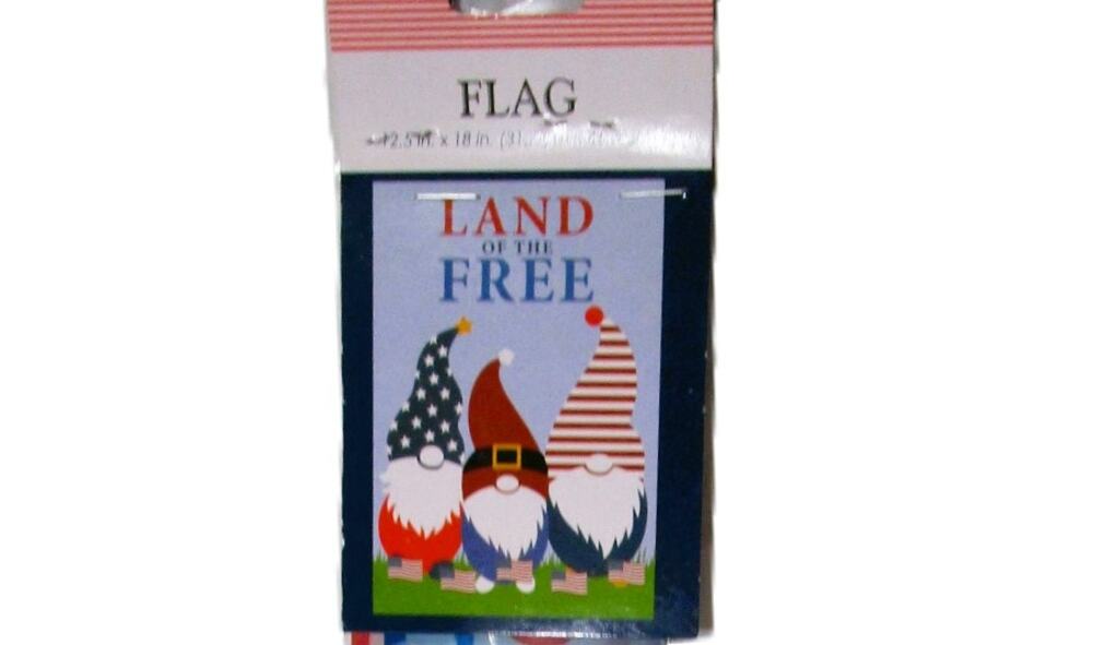 Patriotic USA Gnomes Garden Flag “Land of the Free” 12.5x18 inches by Greenbrier